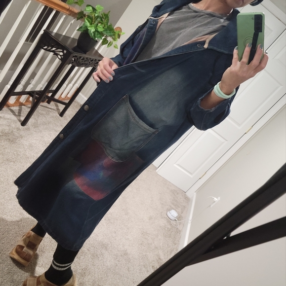 🔴SOLD🔴 Hooded artsy duster casrdigan! - Picture 2 of 11